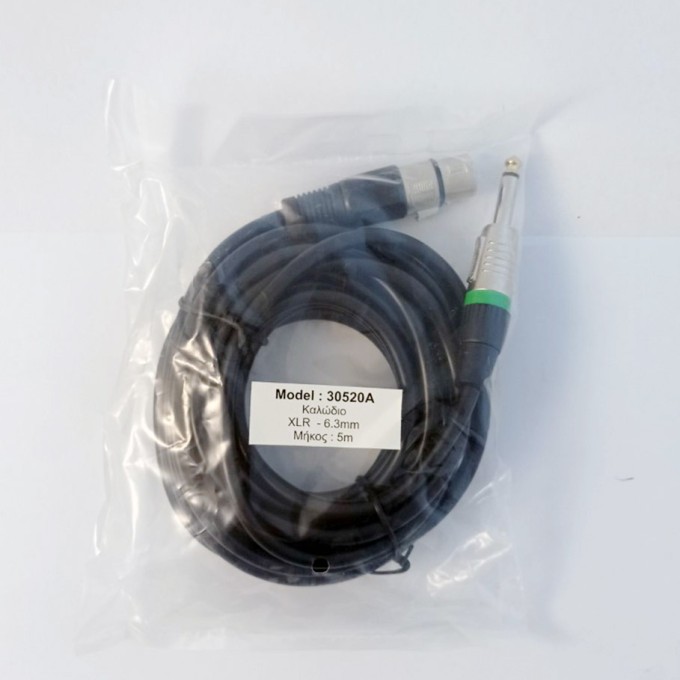 30520A ΚΑΛΩΔΙΟ XLR σε  ΚΑΡΦΙ 6,3mm  5m