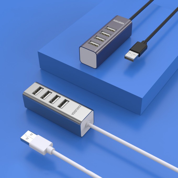 KSC-383/SILVER 4ΘΥΡΕΣ USB SPLITTER (USB 2.0)