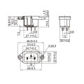 AC-001 AC connector για σασί