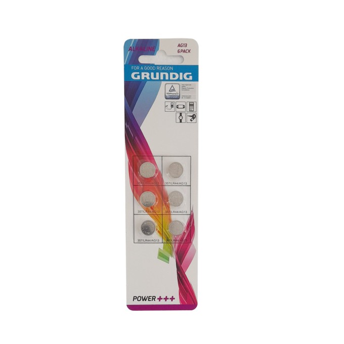 GRUN-AG13/6 ΑΛΚΑΛΙΚΗ ΜΠΑΤΑΡΙΑ GRUNDIG  AG13 / LR44