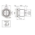 AH16-D4/RED/220V ΜΠΟΥΤΟΝ Φ16mm 220V με KOKKINO ΦΩΤΙΣΜΟ