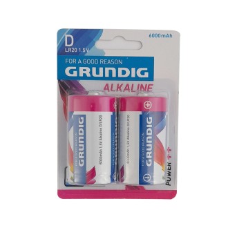 GRUN-ALKR20/2 ΑΛΚΑΛΙΚΗ ΜΠΑΤΑΡΙΑ GRUNDIG  LR20 / D GRUN-ALKR20/2 ΑΛΚΑΛΙΚΗ ΜΠΑΤΑΡΙΑ GRUNDIG  LR20 / D