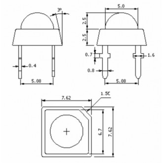 RL-112H183BC Superflux led μπλε χρώμα