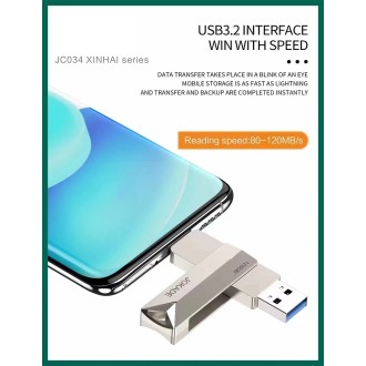 JC034/SILVER USB3.2 & TYPE C FLASH   (128GB) JC034/SILVER USB3.2 & TYPE C FLASH   (128GB)