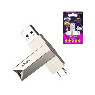 JC034/SILVER USB3.2 & TYPE C FLASH   (128GB) JC034/SILVER USB3.2 & TYPE C FLASH   (128GB)