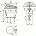 KCD1-106VW  Διακόπτης rocker φωτιζόμενος