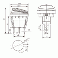 KCD1-106VW/12V  Διακόπτης rocker φωτιζόμενος 12V