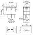 KCD101N-106R/12V Διακόπτης rocker φωτιζόμενος 12V