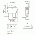 KCD3-101N-003/G Διακόπτης rocker φωτιζόμενος πράσινος