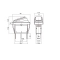 KCD3-101NW/12V  Διακόπτης rocker φωτιζόμενος 12V