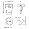 MIRS-101-8/12V Διακόπτης rocker φωτιζόμενος 12V