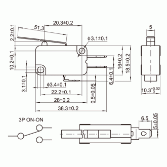 KW7-03-01 Διακόπτης με λαμάκι KW7-03-01 Διακόπτης με λαμάκι
