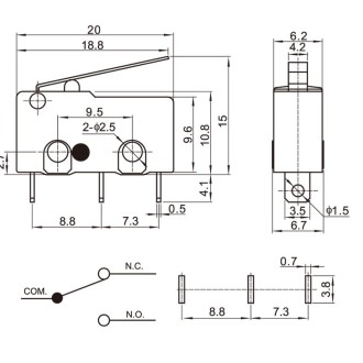 KW7-01-35 Διακόπτης με λαμάκι KW7-01-35 Διακόπτης με λαμάκι