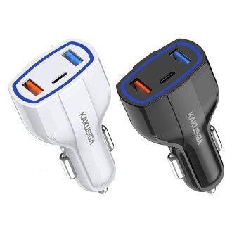 KSC-485/WHITE  ΦΟΡΤΙΣΤΗΣ ΑΥΤΟΚΙΝΗΤΟΥ   2USB ΣΕ TYPE-C KSC-485/WHITE  ΦΟΡΤΙΣΤΗΣ ΑΥΤΟΚΙΝΗΤΟΥ   2USB ΣΕ TYPE-C