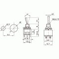 MTS-203  Διακόπτης mini ON-OFF-ON