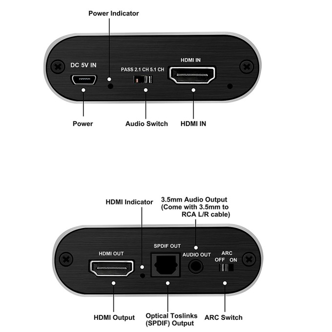 OZV8  Μετατροπέας HDMI σε αναλογική & ψηφιακή έξοδο ήχου