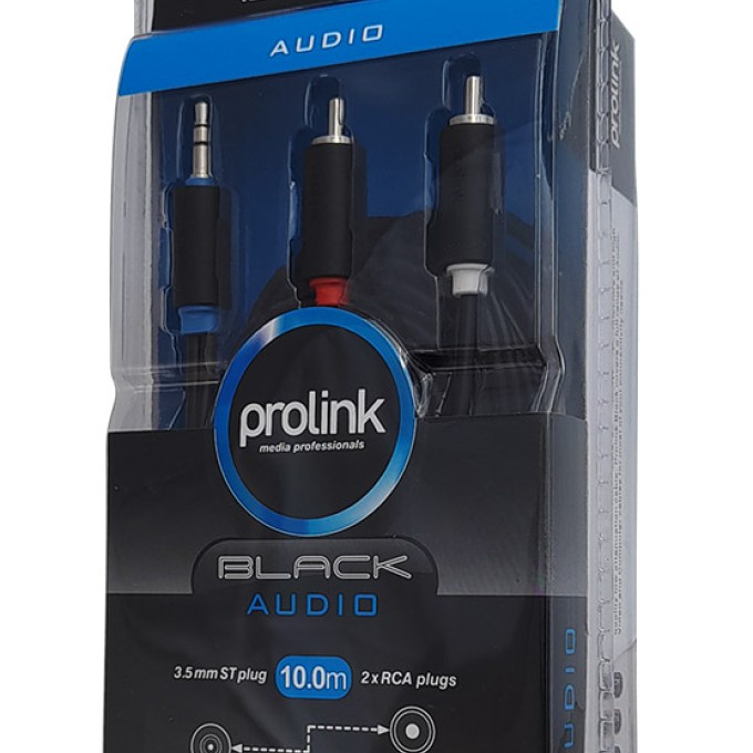 PB103A-1000 PROLINK JACK 3.5mm - 2xRCA - 10,00m