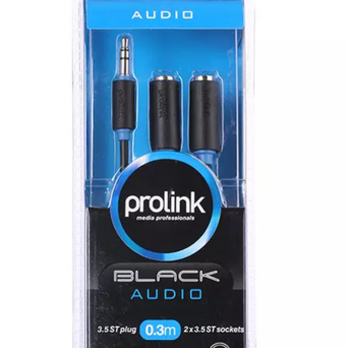 PB107-0030 PROLINK JACK 3.5mm ΑΡΣ - 2xJACK 3.5mm ΘΗΛ - 0,30m