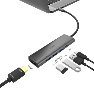 PLT465 ΜΕΤΑΤΡΟΠΕΑΣ typeC σε USBx3 + HDMI + typeC για MAC & IPADpro PLT465 ΜΕΤΑΤΡΟΠΕΑΣ typeC σε USBx3 + HDMI + typeC για MAC & IPADpro