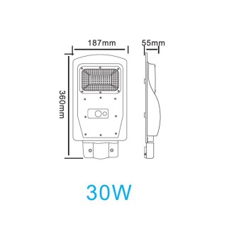 S02B-30W  Ηλιακός προβολέας δρόμου LED  30W (Mε μεταλλική βάση) S02B-30W  Ηλιακός προβολέας δρόμου LED  30W (Mε μεταλλική βάση)