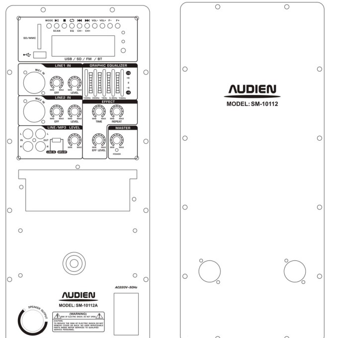 SM-10112A Ένεργό ηχείο PA 12