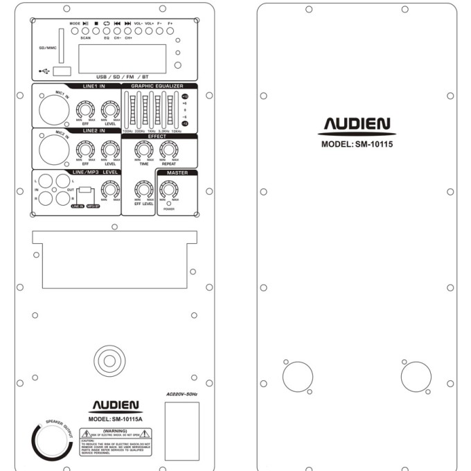 SM-10115A Ένεργό ηχείο PA 15