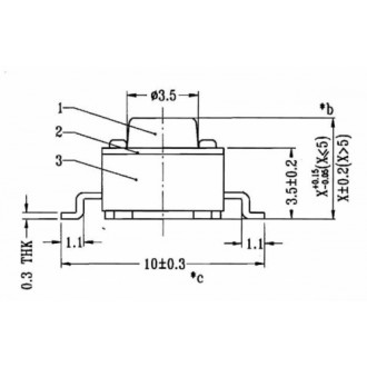 SW-881 Button H:4.3mm