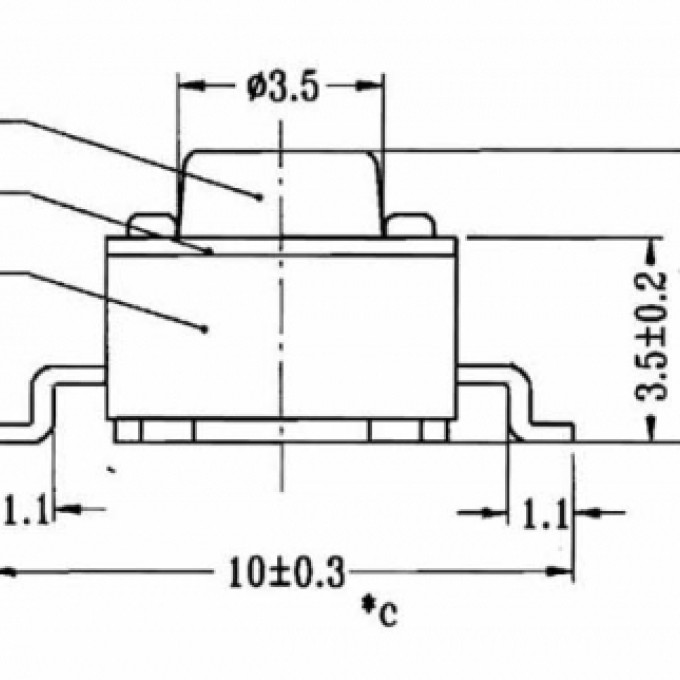 SW-881 Button H:4.3mm