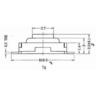 SW-910 Button H:2.5mm