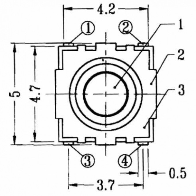 SW-920 Button H:1.6mm