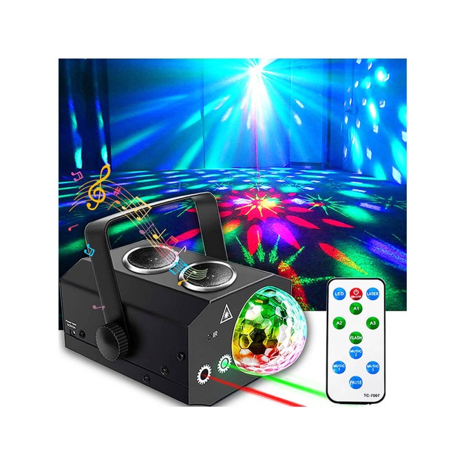 TC-7007PRO  Φωτορυθμικό  LASER / RGB ΜΕ ΗΧΕΙΟ