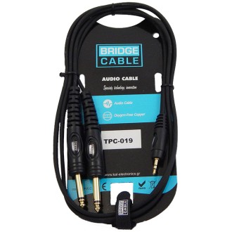 TPC-019 ΚΑΛΩΔΙΟ 2 ΚΑΡΦΙΑ ΑΡΣENIKA 6,3mm - 3,5mm ΑΡΣΕΝΙΚA 1,5m
