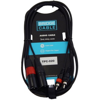 TPC-020 ΚΑΛΩΔΙΟ 2 RCA ΑΡΣΕΝΙΚΑ - 2 XLR ΑΡΣΕΝΙΚΑ 1,5m TPC-020 ΚΑΛΩΔΙΟ 2 RCA ΑΡΣΕΝΙΚΑ - 2 XLR ΑΡΣΕΝΙΚΑ 1,5m