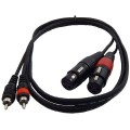 TPC-021  ΚΑΛΩΔΙΟ 2 RCA ΑΡΣΕΝΙΚΑ - 2 XLR ΘΗΛΥΚΑ 1,5m