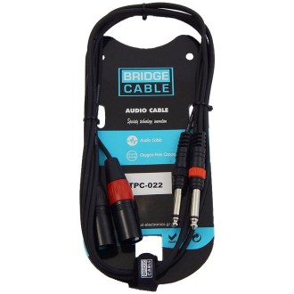 TPC-022  ΚΑΛΩΔΙΟ 2 ΚΑΡΦΙΑ6,3mm - 2 XLR ΑΡΣΕΝΙΚA 1,5m TPC-022  ΚΑΛΩΔΙΟ 2 ΚΑΡΦΙΑ6,3mm - 2 XLR ΑΡΣΕΝΙΚA 1,5m