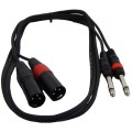 TPC-022  ΚΑΛΩΔΙΟ 2 ΚΑΡΦΙΑ6,3mm - 2 XLR ΑΡΣΕΝΙΚA 1,5m