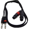 TPC-023 ΚΑΛΩΔΙΟ 2 ΚΑΡΦΙΑ6,3mm - 2 XLR ΘΗΛΥΚΑ 1,5m