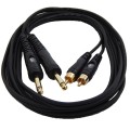 TPC-014A ΚΑΛΩΔΙΟ 2 ΚΑΡΦΙΑ ΑΡΣENIKA 6,3mm - 2 RCA ΑΡΣΕΝΙΚΑ 3,0m