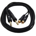 TPC-014 ΚΑΛΩΔΙΟ 2 ΚΑΡΦΙΑ ΑΡΣENIKA 6,3mm - 2 RCA ΑΡΣΕΝΙΚΑ 1,5m