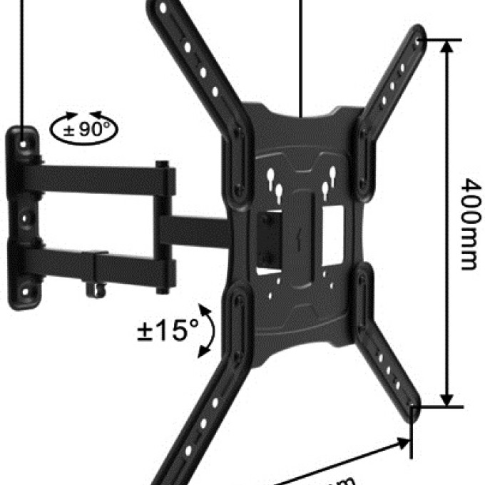 TVY-1107A ΕΠΙΤΟΙΧΙΑ ΒΑΣΗ ΜΕ ΜΠΡΑΤΣΟ 17-55inches