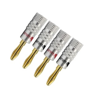 XS-P017/B  Μαύρη επίχρυση μπανάνα 4mm XS-P017/B  Μαύρη επίχρυση μπανάνα 4mm