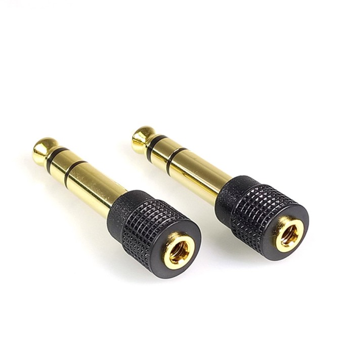 XS-P044  Adaptor επίχρυσο 6,3mm σε 3,5mm (STEREO)